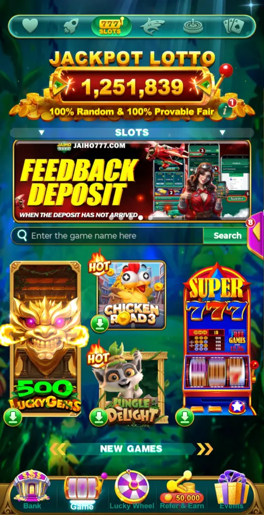 Yono Jaiho 777 App with New Updates - Download the App, Get Bonus & Cashback 2 New Games in Yono Jaiho 777 App Homepage