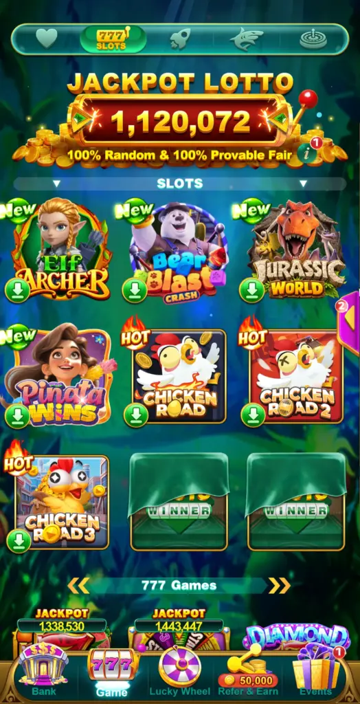 Yono Slots Winner App with New Updates - Download the App, Get Bonus & Cashback 2 New Games in Yono Slots Winner App Homepage