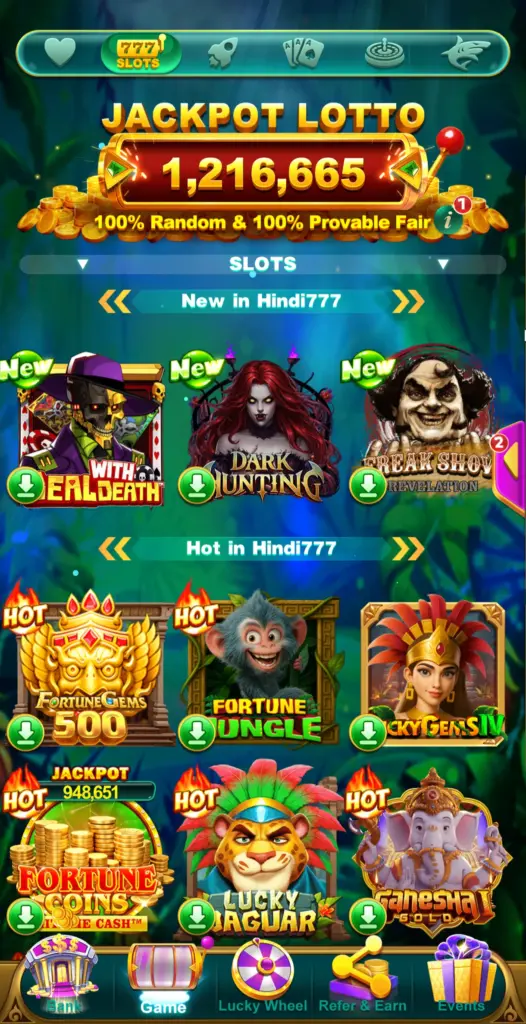 Yono Hindi 777 Game App - Big Wins Loading on Hindi777 2 New Games in Yono Hindi 777 App Homepage