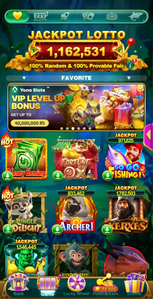 Yono Slots Game App Brings Skill Gaming and Slot Style Excitement Together 2 New Yono Slots Game App Homepage